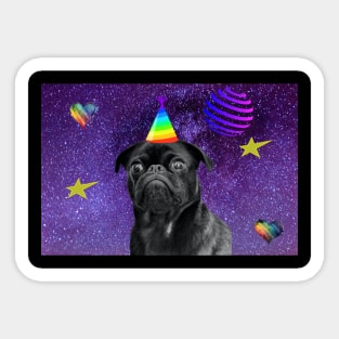 Party Pug Sticker